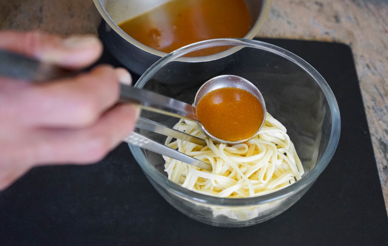 Médaillons de langouste et linguine au sabayon - Etape 6