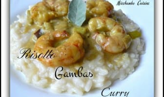 Risotto aux gambas au curry