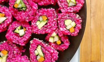 Makis California rolls veggie et tout roses