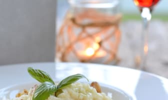 Risotto au gorgonzola et noix