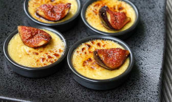 Crème brûlée au foie gras et aux figues