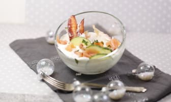 Homard à la chantilly de saumon fumé