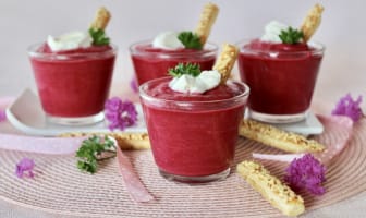 Mousse de betteraves au chèvre frais