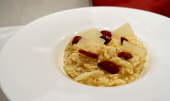 Risotto au chorizo et parmesan