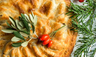 Galette des rois vegan aux poires et chocolat