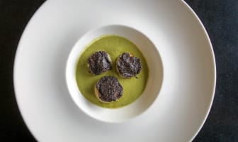 Saint-jacques à la truffe sur crème de céleri