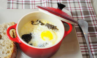 Oeuf cocotte aux morilles