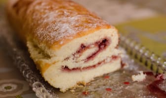 Biscuit roulé à la fraise