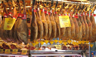 Jambon ibérique Bellota en vente à Barcelone