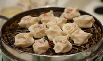 Dumplings cuits et farcis