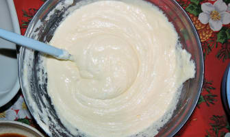 Saladier de crème mascarpone