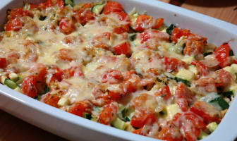 Gratin de courgettes et tomates