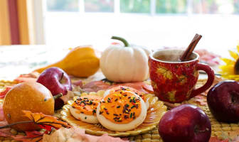 Cidre chaud et cookies