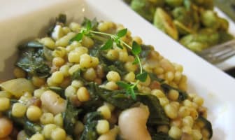 Fregola et haricots blancs