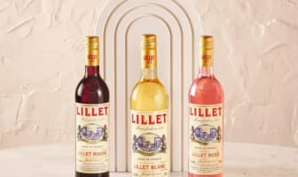 3 bouteilles de Lillet blanc, rouge et rosé