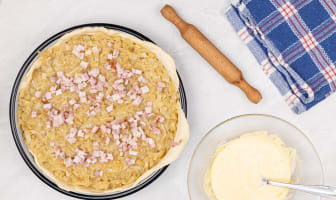 Tarte à l'oignon et bacon