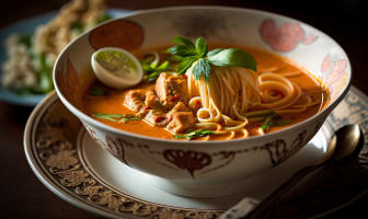 Bol de soupe laksa