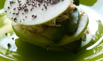 Millefeuille granny-smith au crabe