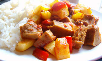 Curry de tomates et seitan