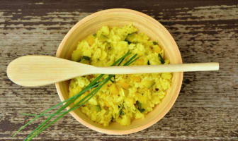 Assiette de risotto au curry