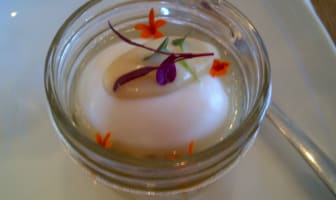 Oeuf en gelée, émulsion dashi et miso