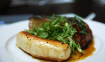 Boudin blanc et salade