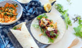 Wraps de falafels à la betterave