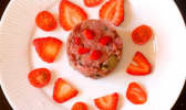 Tartare de canard au chutney de fraises