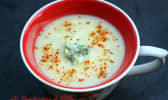 Velouté céleri, panais, poire, roquefort