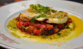 Dos de cabillaud à la plancha, fine ratatouille niçoise