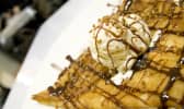 Glace vanille sauce caramel au beurre salé