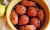 Poires pochées dans le vin rouge