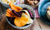 Bol de chips de légumes