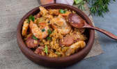 Jambalaya aux saucisses et crevettes