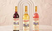 3 bouteilles de Lillet blanc, rouge et rosé