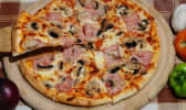 Pizza jambon et champignons
