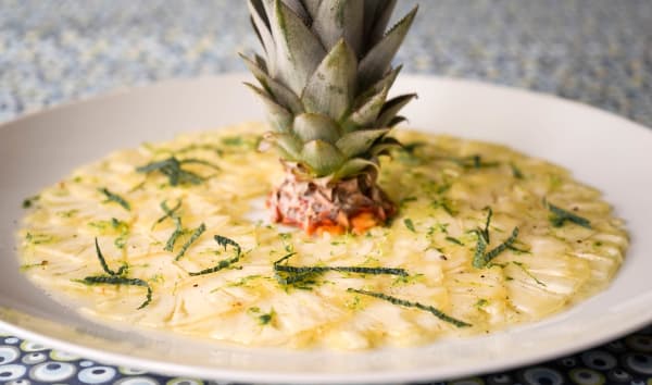 Carpaccio d'ananas exotique