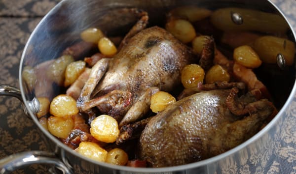 Pigeon en cocotte à la française