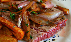 Bienvenue chez Spicy: Steak végétal (boulgour, pois chiches, champignon)