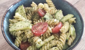 Recette de courgettes et haricots blancs au pesto - avocat (sg)