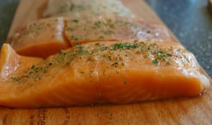Filets de saumon et herbes fraîches