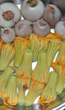 Fleurs de courgettes farcies