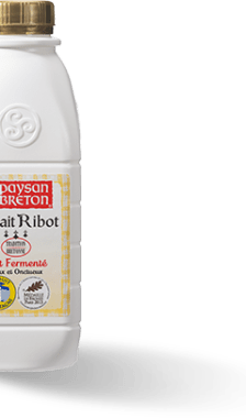 Bouteille de lait ribot de la marque Paysan Breton