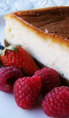 Cheesecake et fruits rouges