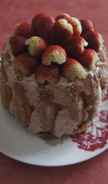 Charlotte aux fraise a base de biscuits à la cuillère