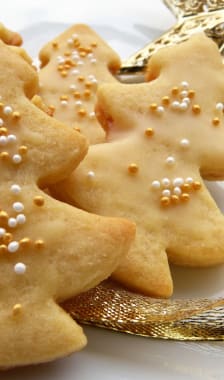 Biscuit de noël en forme de sapin