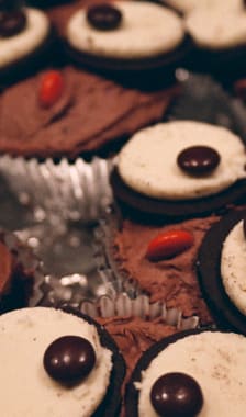 Cupcakes Oreo chouettes