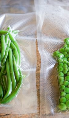 Légumes sous-vide