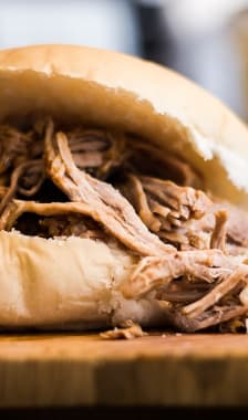 Hamburger pulled pork