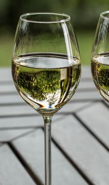 Verres de vin blanc sec